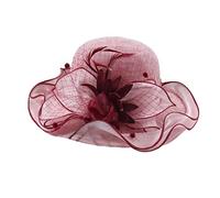 YXWYXWA Brim Big Brim Top Hat Lady Elegant Flower Fisherman Hat Summer Outing