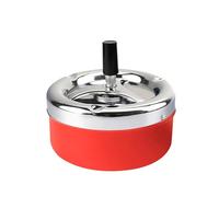 YXWYXWA Cendrier, cendrier pour l'extérieur, cendrier avec Couvercle, cendrier à Vent, Base antidérapante en Acier Inoxydable, cendrier Rotatif, adapté à Une Utilisation extérieure intérieure