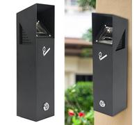 YXWYXWA Cendrier Mural, conteneur pour mégots de Cigarettes en tôle galvanisée, Poubelle Murale avec clé, Tige de Fumage pour Usage extérieur, pour Maison, terrasse, Restaurants, hôtel