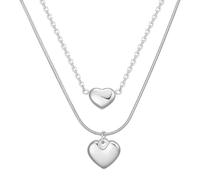 YXWYXWA Chaine de Boucle d’Enceinte en Alliage de Fer Allié pour Femmes, Accessoire Bijoux Double Layer Heart Shaped Chaque Élément est Poli Précisement Ne Décolore Pas - Longue Portée