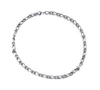 YXWYXWA Chaîne de Collier de 45 à 80 cm, chaîne d'hommes de 7 mm, Collier en Or en Acier Inoxydable en Or/Argent pour père