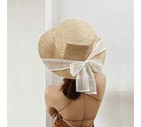 YXWYXWA Chapeau de Paille Hexagonal rétro Couleur Solide de la Femme Big Brimmed Hat Beach Holiday Suncreen Sun Sun