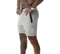 YXWYXWA Cotton Sporting Running Shorts Sweatpants Fitness Short Pants Jogging Gyms Zippers Pocket Sport Short