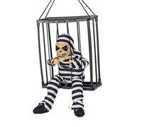 YXWYXWA Criant des décorations animées, Accessoires de décoration Suspendus pour Une Utilisation en Plein air intérieure avec Un capteur de Mouvement activé des Yeux Lumineux, Une Grande Cage
