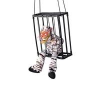 YXWYXWA Criant des décorations animées, décoration Suspendue pour Une Utilisation en Plein air intérieure avec Un capteur de Mouvement activé des Yeux Lumineux, Une Grande Cage effrayante, Un