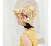 YXWYXWA Cute Flower Sun Hats Girl Hand Made Wide Brim Bucket Hat Casual Shade Caps Summer Woman Beach Cap