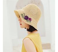 YXWYXWA Cute Flower Sun Hats Girl Hand Made Wide Brim Bucket Hat Casual Shade Caps Summer Woman Beach Cap