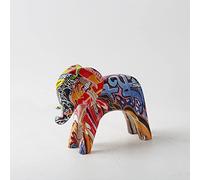 YXWYXWA Desktop Decoration Desktop Decoration Abstract Creative Resin Crafts Colored Animal Elephant Ornaments Statues Figurine Decor (Size : 25 * 10 * 19.5cm, Type : RA)