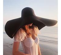 YXWYXWA Diameter Large Beach Hats for Women 30CM Wide Brim Oversized Sun Hat