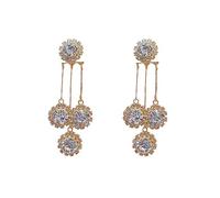 YXWYXWA Earrings for Women D Shape Cubic Zirconia Earring Studs IC Earrings Birthday Jewelry Party
