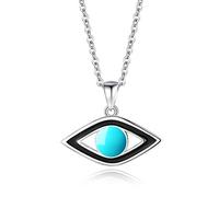 YXWYXWA Evil Lucky 925 Colliers en Argent Sterling pour Une Femme avec Un Collier tumoral de zircone cubique