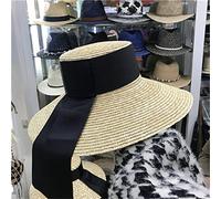 YXWYXWA Femmes élégantes Wide Brim Hat Floppy Summer Sun Sun Holida Boater Boas Hat Cap Band Bow Kentucky Hat Sombreros