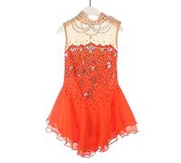 YXWYXWA Girls Figure Ice Skating Robe Femmes Adulte Bodys sans Manches, Jupe de Course de Race de Spectacle, Jupe de Gymnastique de la Danse de Ballet