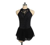 YXWYXWA Girls Figure Ice Skating Robe Femmes Adulte Bodys sans Manches, Jupe de Course de Race de Spectacle, Jupe de Gymnastique de la Danse de Ballet