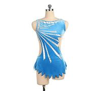 YXWYXWA Girls Figure Ice Skating Robe Femmes Adulte Bodys sans Manches, Jupe de Course de Race de Spectacle, Jupe de Gymnastique de la Danse de Ballet