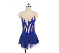YXWYXWA Girls Figure Ice Skating Robe Femmes Adulte Bodys sans Manches, Jupe de Course de Race de Spectacle, Jupe de Gymnastique de la Danse de Ballet