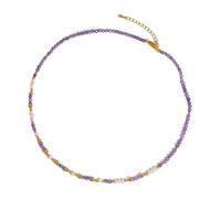 YXWYXWA Gold Necklace Pearl, Necklaces for Women Beaded Pearls Gold Plated Pendant Necklaces Adjustable for Birthday