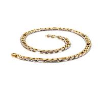 YXWYXWA Gold Stainless Steel Necklaces - Various Sizes, Figaro Chain, for Best Friends