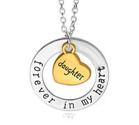 YXWYXWA Je t'aime pour Toujours dans Mon Coeur Famille Papa Maman Fille sœur Tante Collier chaîne créative Femmes joelry Accessoires Pendentif