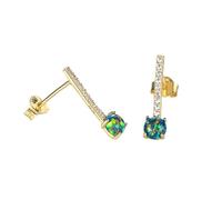 YXWYXWA Jewelry for Women Women Silver Earrings, 925 Sterling Silver Fashion Blue Square Stud Earrings for Women Girl Jewelry Earrings Women's Jewelry