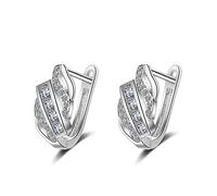 YXWYXWA Jewelry for Women Women Silver Earrings, 925 Sterling Silver Hoop Rhinestone Men Earrings Bow Star Leaf Butterfly Heart Crystal Geometry Charming Gifts for Girlfriend, Wife, Sister,