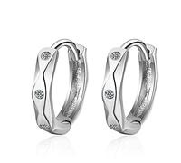 YXWYXWA Jewelry for Women Women Silver Earrings, 925 Sterling Silver Hoop Rhinestone Men Earrings Bow Star Leaf Butterfly Heart Crystal Geometry Charming Gifts for Girlfriend, Wife, Sister,