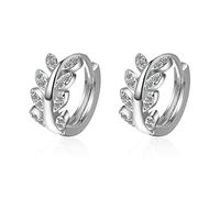 YXWYXWA Jewelry for Women Women Silver Earrings, 925 Sterling Silver Hoop Rhinestone Men Earrings Bow Star Leaf Butterfly Heart Crystal Geometry Charming Gifts for Girlfriend, Wife, Sister,