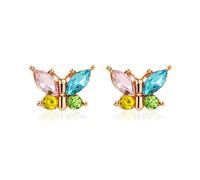 YXWYXWA Jewelry for Women Women Silver Earrings, Korean Elegant Cute Butterfly Stud Earrings for Women Girls Simeple Lovely Boucle d'oreille Gifts Gifts for Girlfriend, Wife, Sister, Daughter, Mother
