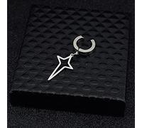 YXWYXWA Jewelry for Women Women Silver Earrings, Minilism Stainless Punk Cross Shape Pendant Unisex Hoop Earrings Trendy Female Men Jewelry Gift Parties Gifts for Girlfriend, Wife, Sister, Daughter,