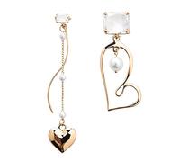 YXWYXWA jewelry for women Women Silver Earrings, Romantic Cute Heart Acrylic Enamel Women Drop Earrings Tassel Ins Female Party Birthday Friend Jewelry Brincos Gift Gifts For Girlfriend, Wife, Sister,