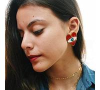 YXWYXWA jewelry for women Women Silver Earrings, Romantic Cute Heart Acrylic Enamel Women Drop Earrings Tassel Ins Female Party Birthday Friend Jewelry Brincos Gift Gifts For Girlfriend, Wife, Sister,