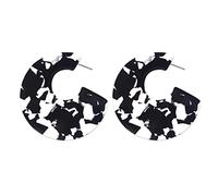 YXWYXWA jewelry for women Women Silver Earrings, Women C Shape Acrylic Hoop Earrings Trendy Brand Temperament Jewelry Bijoux For Christmas Day Gift Gifts For Girlfriend, Wife, Sister, Daughter, Mother