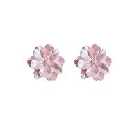 YXWYXWA Jewelry Gardenia Flower Earrings Pink Sweet and Cute Earrings Gentle Earrings Fashionable and Versatile Jewelry