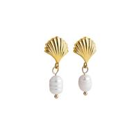 YXWYXWA Jewelry Pearl Earrings Female Atmosphere Celebrity Temperament Earrings Shell-Shaped Earrings Stud Earrings Jewelry, Jewelry