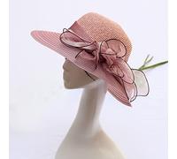 YXWYXWA Large Wide Brim Hats Organza Flower s Ladies Wedding Party Dress Floppy Summer Hats for Women