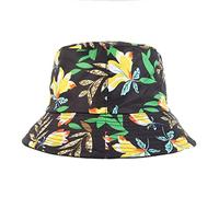YXWYXWA Leaf Pattern Fisherman Hat Men and Women Seaside Outdoor Leisure Sun Hat Foldable Basin Hat