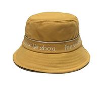 YXWYXWA Men and Women Letter Embroidery Wild Big Eaves Fisherman Hat Retro Sun Hat Basin Hat