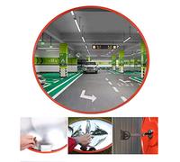 YXWYXWA Miroir d'angle Mort Convexe Flexible - Diamètre 60 cm, Miroir Grand Angle pour la sécurité routière la sécurité des magasins avec Support de Fixation réglable pour Poteau de sécurité