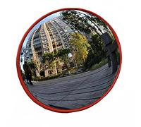 YXWYXWA, Miroirs de sécurité routière 130 degrés 30 cm Grand Angle de sécurité Miroir de Route Convexe incurvé Miroir d'allée, pour allée, entrepôt Garage avec Support de Fixation Murale