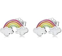 YXWYXWA Ornaments Jewelry,Rainbow Clouds Ear Studs Silver Colorful Clouds Stud Earrings for Women Jewelry Set Friendship Sculpture