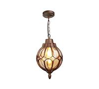 YXWYXWA Outdoor Waterproof Garden Light Retro Round Grape Frame Corridor Lights Balcony Villa Courtyard Landscape Light in Painted Metal with Glass Globe Interesting