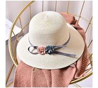 YXWYXWA Parent-Child 's Straw Hat Female Bowknot Flowers Outing Summer Seaside Beach Sun Hat
