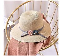 YXWYXWA Parent-Child 's Straw Hat Female Bowknot Flowers Outing Summer Seaside Beach Sun Hat