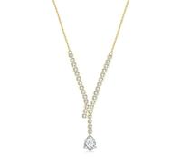YXWYXWA Pendant Necklace 925, Cubic Zirconia Necklace Y with CZ Pendant Necklaces Silver/Gold Women Jewelry