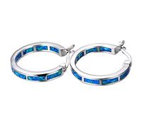 YXWYXWA Personality Multi Color Fire Opal Earring Hoop Women Fine Jewelry