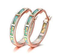 YXWYXWA Personality Multi Color Fire Opal Earring Hoop Women Fine Jewelry