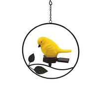 YXWYXWA Personalized Creative Bird Cute Waterproof The New Energy Saving Resin Statue Lamp Solar Hanging LED Light Outdoor Garden Light Hanging Portable Wrought Iron Lantern Interesting