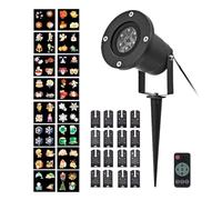 YXWYXWA Projecteur Light, Halloween Holographic Projecteur Christmas Flake de Neige Projecteur Projecteur Imperpose 16 Cartes de Film Fairy Light Projection Halloween Christmas New Year's Decor