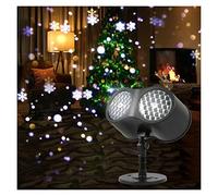 YXWYXWA Projecteur Light, Halloween Holographic Projecteur Christmas Projecteur Snowflake Stage Lights Outdoor Double-Head Projecteur Holiday Home Party Amosphère Special Lampe Special for Halloween