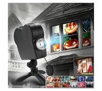 YXWYXWA Projecteur Light, Halloween Holographic Projecteur Halloween Christmas Win Dow Projecteur Light, 12 Films Festival LED Projection Decoration Spotligh